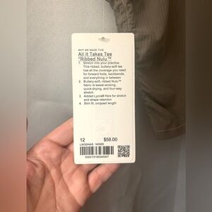 Lululemon All It Takes Tee *Ribbed Nulu* BRAND NEW COLOR SOLD OUT